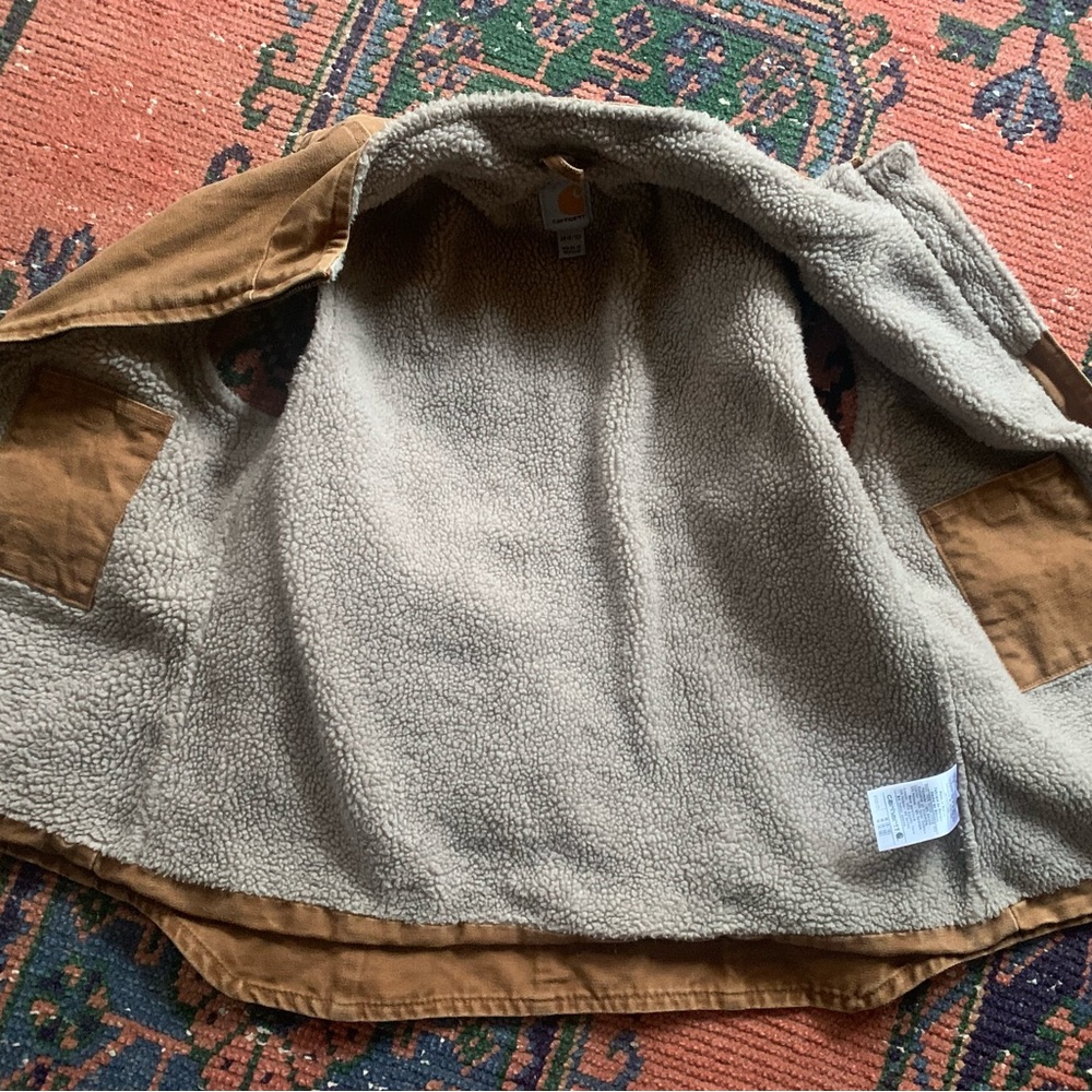 Carhartt Sherpa-Lined Canvas Vest, Women’s Medium. Carhartt Brown, like new. - Picture 3 of 9